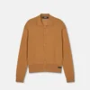 Cardigan polo din tricot de mătase și bumbac