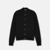 Cardigan polo din tricot de mătase și bumbac