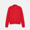 Cardigan polo din tricot de mătase și bumbac Cardigan polo din tricot de mătase și bumbac