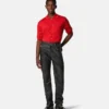 Cardigan polo din tricot de mătase și bumbac Cardigan polo din tricot de mătase și bumbac