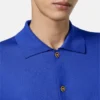 Cardigan polo din tricot de mătase și bumbac Cardigan polo din tricot de mătase și bumbac