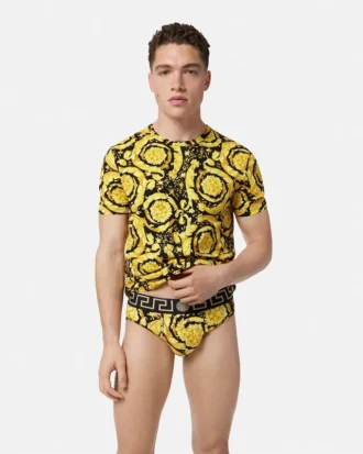 Chiloți din bumbac jersey jacquard imprimat