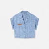 Cămașă boxy din cambric jacquard Barocco Cămașă boxy din cambric jacquard Barocco