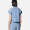 Cămașă boxy din cambric jacquard Barocco Cămașă boxy din cambric jacquard Barocco
