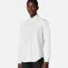 Cămașă de seară din poplin de bumbac brodată Cămașă de seară din poplin de bumbac brodată