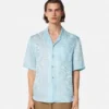 Cămașă din amestec de mătase cu model jacquard Barocco Cămașă din amestec de mătase cu model jacquard Barocco