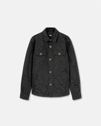 Cămașă din bumbac jacquard