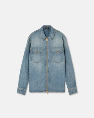 Cămașă din denim cu fermoar