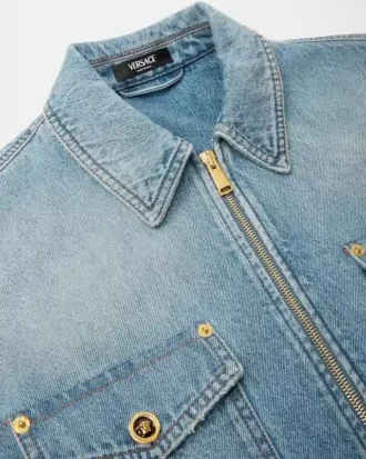 Cămașă din denim cu fermoar