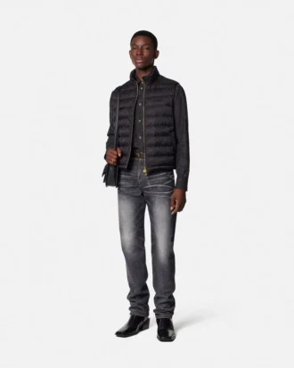 Cămașă din denim jacquard Barocco
