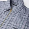 Cămașă din flanelă de lână în carouri, cu fermoar Cămașă din flanelă de lână în carouri, cu fermoar