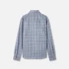 Cămașă din flanelă de lână în carouri, cu fermoar Cămașă din flanelă de lână în carouri, cu fermoar