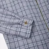 Cămașă din flanelă de lână în carouri, cu fermoar Cămașă din flanelă de lână în carouri, cu fermoar