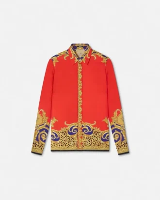 Cămașă din mătase Cheetah Barocco Silk