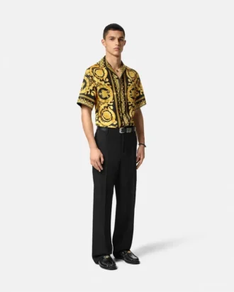 cma din mtase twill cu imprimeu 2 330x413 - Cămașă din mătase twill cu imprimeu