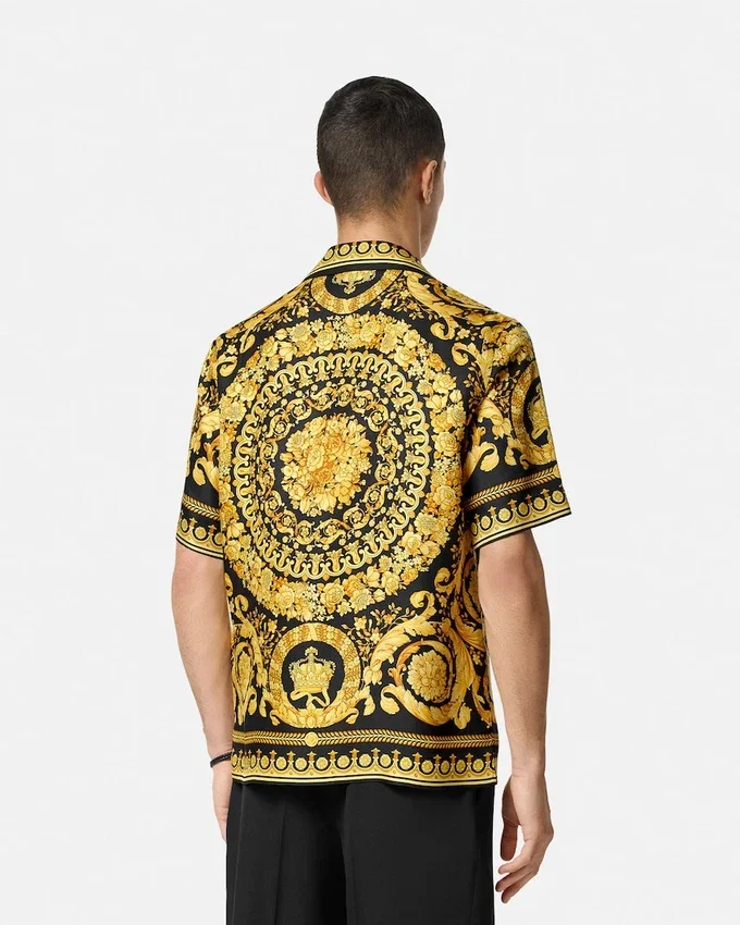 Cămașă din mătase twill cu imprimeu Cămașă din mătase twill cu imprimeu