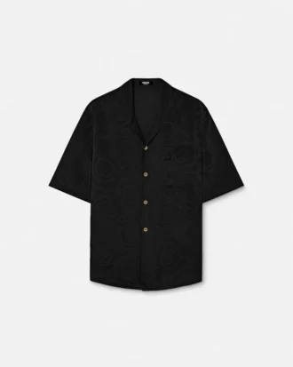 Cămașă din poplin de bumbac jacquard