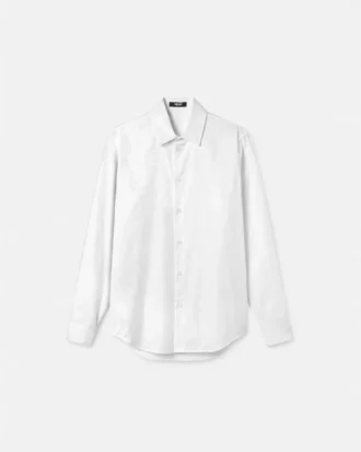 Cămașă din poplin de bumbac jacquard