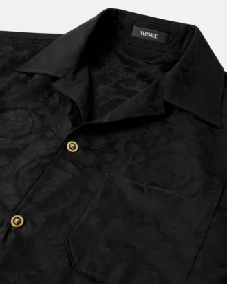 Cămașă din poplin de bumbac jacquard