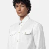 Cămașă din poplin de bumbac jacquard Cămașă din poplin de bumbac jacquard