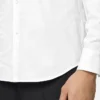 Cămașă din poplin de bumbac jacquard Cămașă din poplin de bumbac jacquard