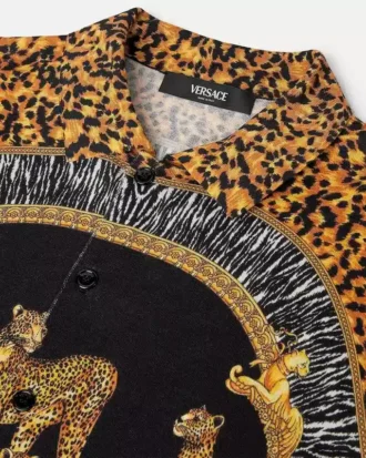 Cămașă din tricot de mătase Wild Cats
