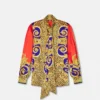 Cămașă Lavallière din mătase Barocco Silk Cheetah Cămașă Lavallière din mătase Barocco Silk Cheetah