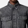 Cămașă oversize din denim cu imprimeu foulard Cămașă oversize din denim cu imprimeu foulard