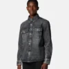 Cămașă oversize din denim cu imprimeu foulard Cămașă oversize din denim cu imprimeu foulard