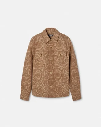Cămașă oversize din jacquard Barocco