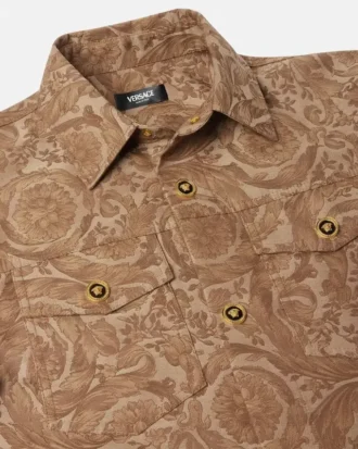 Cămașă oversize din jacquard Barocco