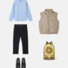 Cămașă pentru copii cu logo Safety Pin și dungi Cămașă pentru copii cu logo Safety Pin și dungi