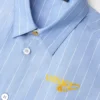 Cămașă pentru copii cu logo Safety Pin și dungi Cămașă pentru copii cu logo Safety Pin și dungi