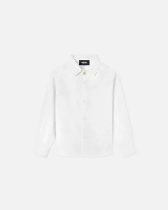 Cămașă pentru copii din bumbac poplin jacquard