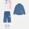 Cămașă pentru copii din denim cu logo vintage din anii ’90 Cămașă pentru copii din denim cu logo vintage din anii ’90