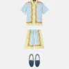 Pantaloni scurți din mătase cu dungi Barocco pentru copii