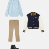 Pantaloni din gabardină de bumbac pentru copii Pantaloni din gabardină de bumbac pentru copii