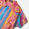 Cămașă scurtă din twill de mătase imprimată pentru copii Cămașă scurtă din twill de mătase imprimată pentru copii