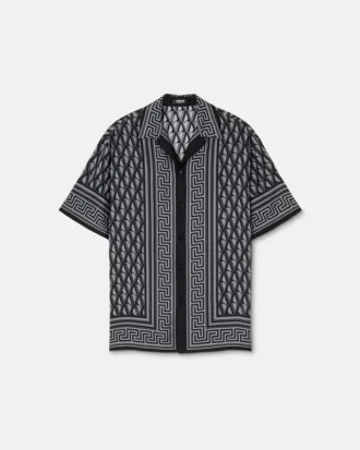 cma slim din mtase twill cu imprimeu 1 2 330x413 - Cămașă slim din mătase twill cu imprimeu