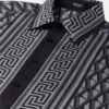 Cămașă slim din mătase twill cu imprimeu