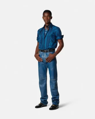 cma slim din mtase twill cu imprimeu 2 3 330x413 - Cămașă slim din mătase twill cu imprimeu