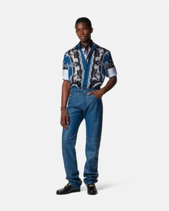 cma slim din mtase twill cu imprimeu 2 330x413 - Cămașă slim din mătase twill cu imprimeu