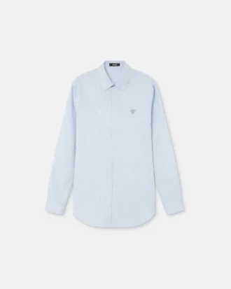 Cămașă slim din poplin de bumbac cu dungi Cămașă slim din poplin de bumbac cu dungi