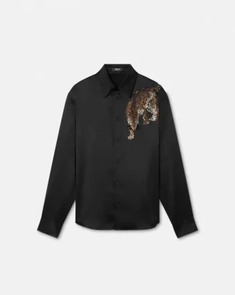 Cămașă Versace Leopard cu cristale