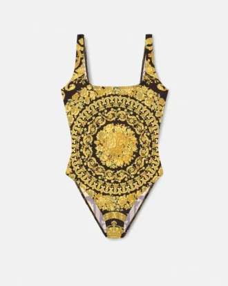 Costum de baie dintr-o singură piesă din amestec de nailon imprimat