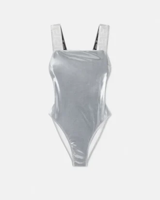Costum de baie metalizat dintr-o singură piesă