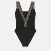 Costum de baie întreg din jacquard