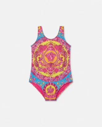 Costum de baie întreg pentru copii, cu imprimeu