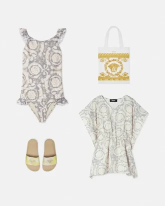Costum de baie întreg pentru copii, cu imprimeu