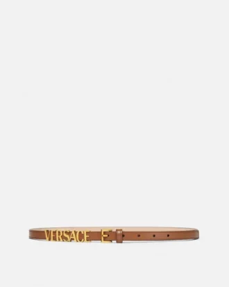 Curea din piele cu logo Versace 1,5 cm